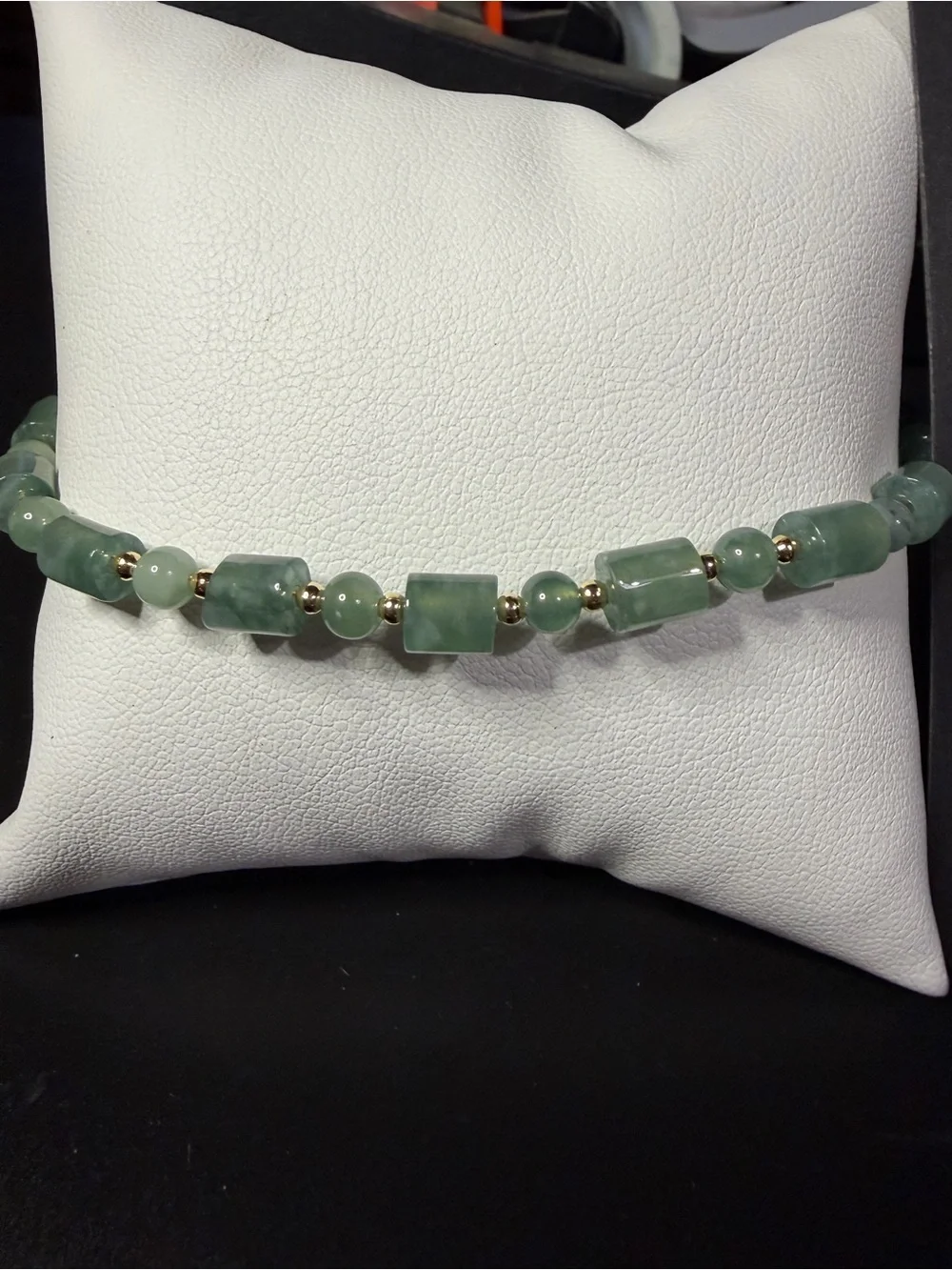 💚 Natural Burmese Blue Jadeite Bracelet  & Earring Set